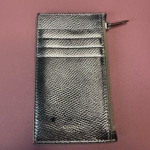 Celine Zipped Compact Card Holder - Calfskin Pebble